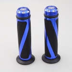 SL-299 Universal 7/8" Motorcycle Aluminium Rubber Handlebar Hand Grips Blue 299